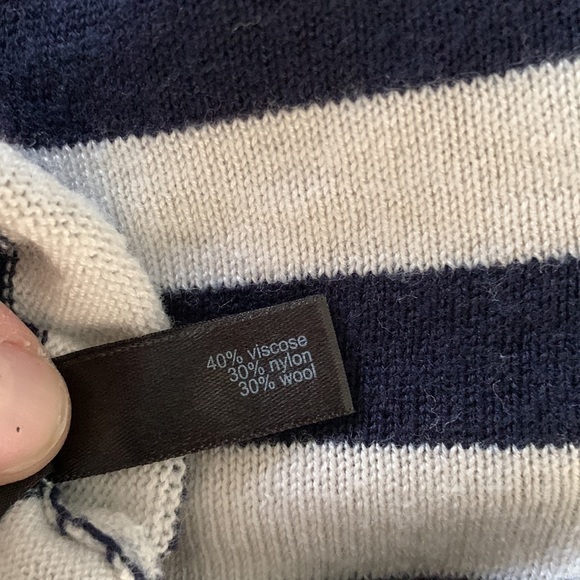 The Limited Nautical Striped Anchor Graphic Sweater wool blend classic navy - Picture 5 of 9